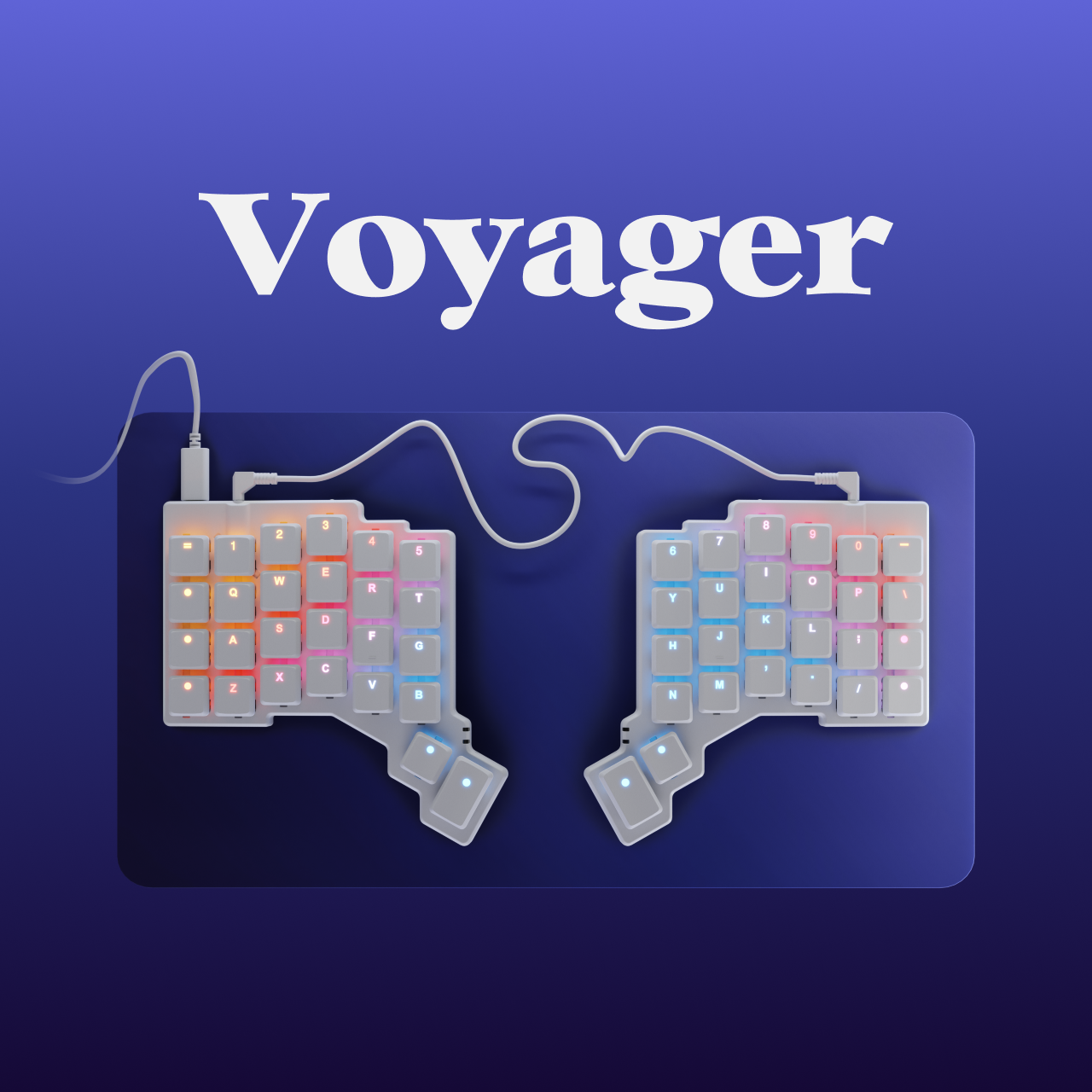 The Voyager: A powerful, low-profile, split ergonomic The Voyager: A powerful, low-profile, split ergonomic