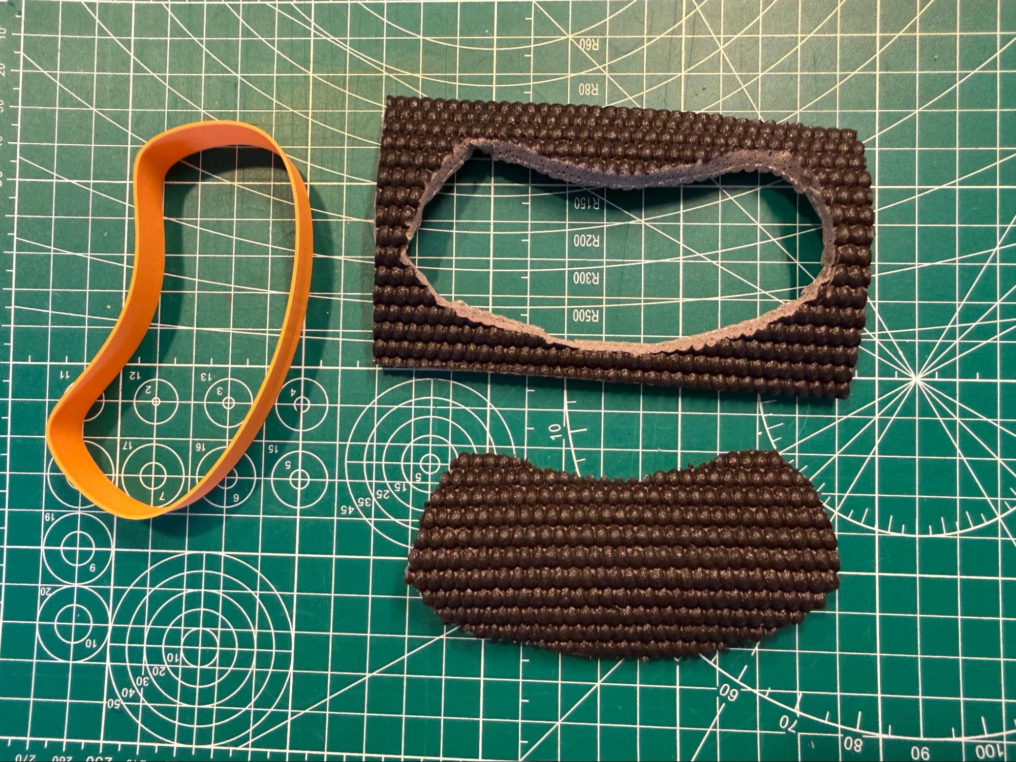 The freed, cut piece of padding
