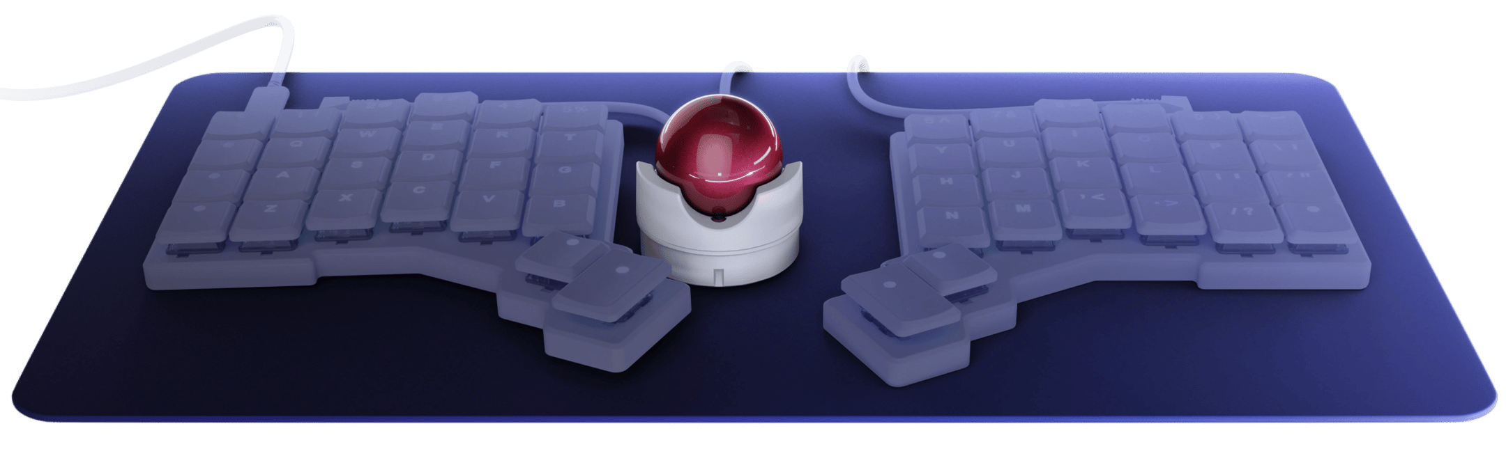 White Navigator with Just the Core - Trackball