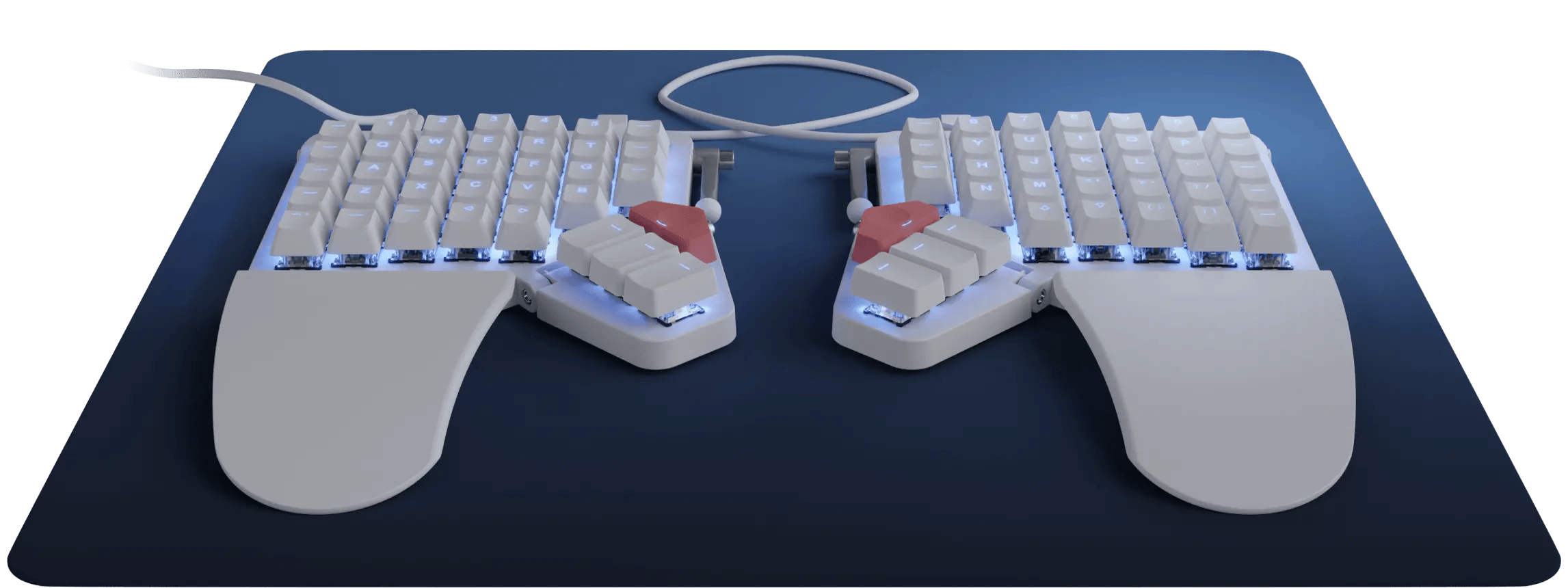 Moonlander Mark I Keyboard White Color