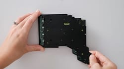 Voyager from the top. Pcb slid out from the case and in an angle