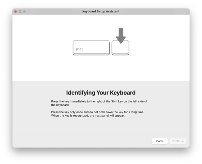 MacOS Keyboard Assistant: Identifying your keyboard