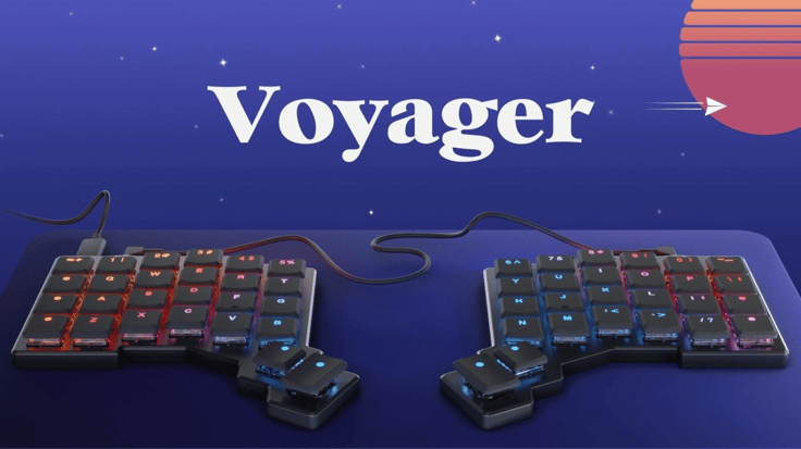 Black Split Keyboard: The Voyager